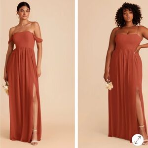 Birdy Grey Strapless Rust Maxi Dress